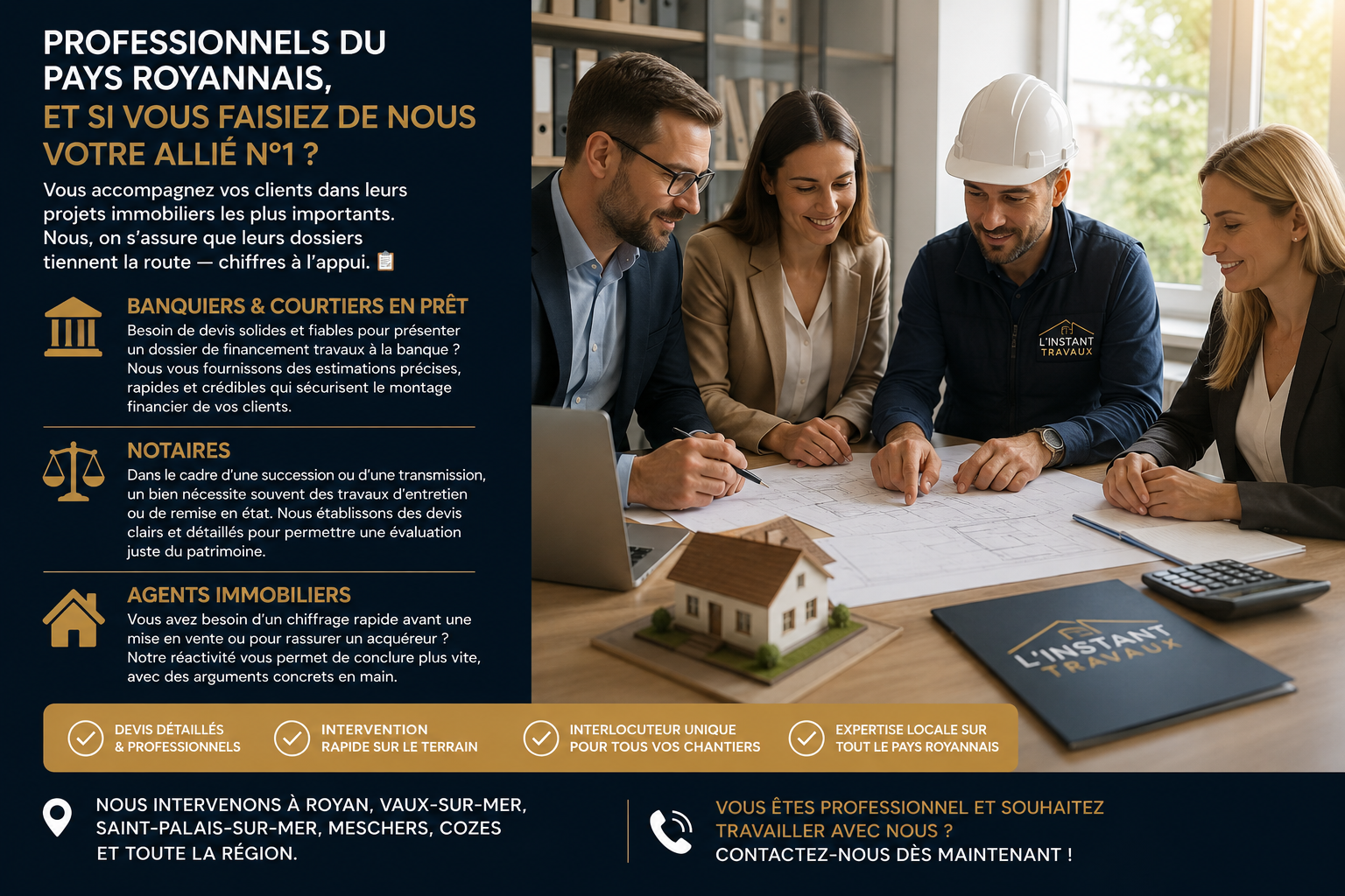 Professionnels du pays royannais : pourquoi confier le chiffrage travaux de vos clients à l&rsquo;instant travaux ?